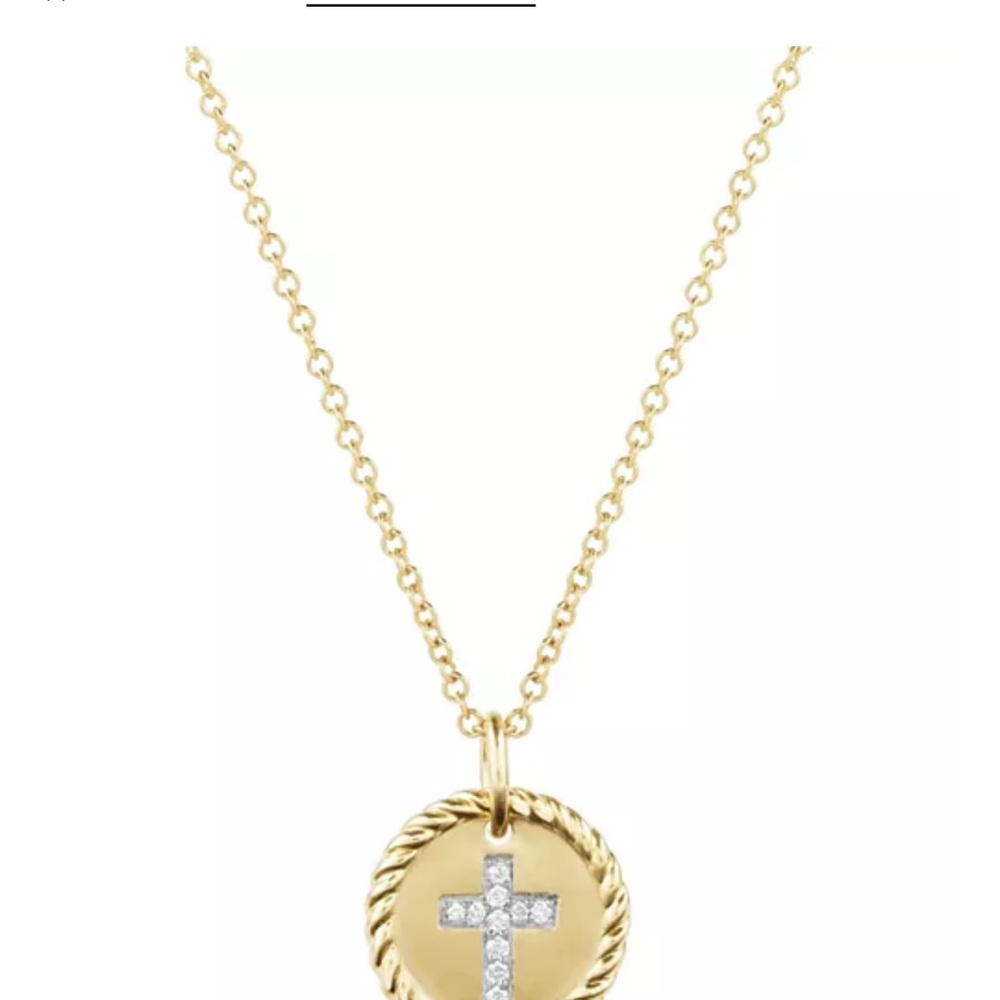 David Yurman Circle with Cross Pendant